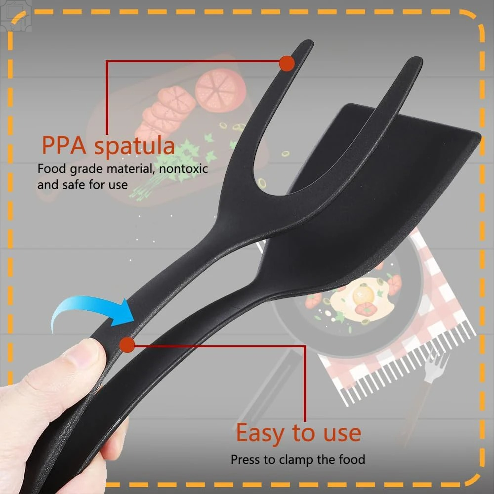 2 In 1 Flip Spatula Tongs Nylo - Spudger Plastic Set review and price